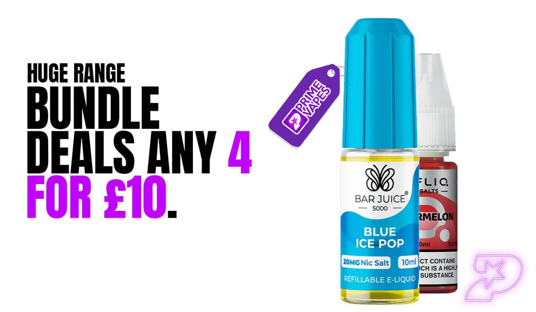 4 for £10 nic salt e-liquid deals