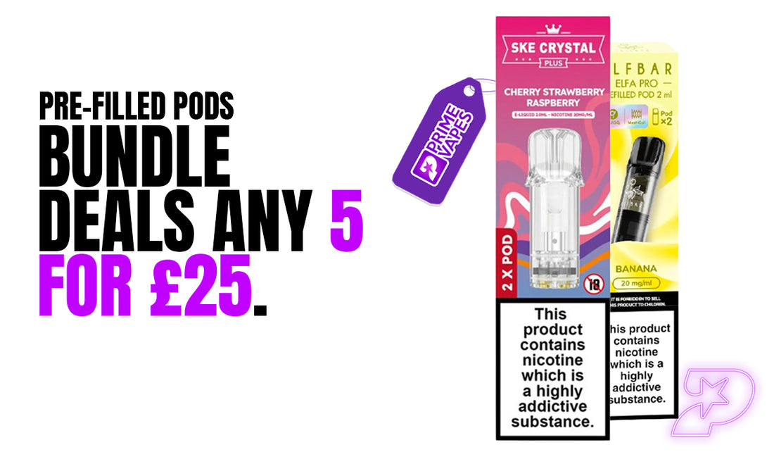 600 puff prefilled pods 5 for £25