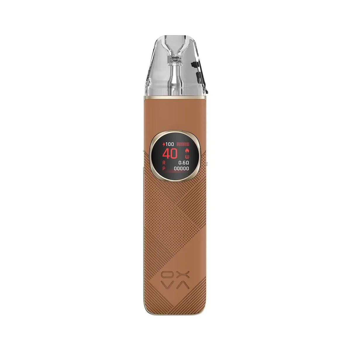 bright brown leather oxva nexlim 2vape kit pod