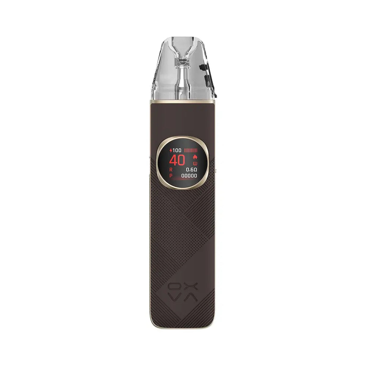 mocha brown leather oxva nexlim 2vape kit pod