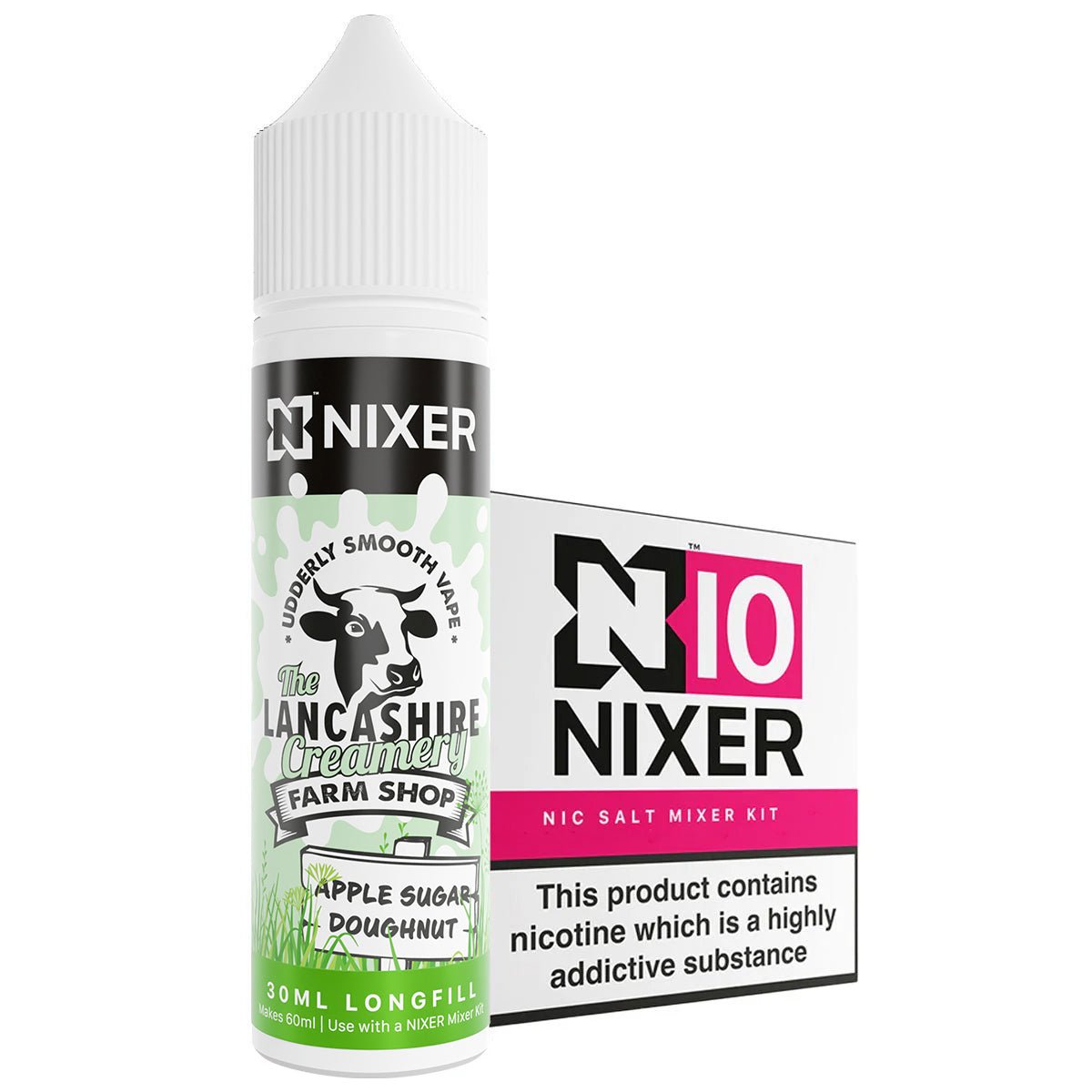 Apple Sugar Doughnut 30ml Longfill Concentrate By Nixer x Lancashire Creamery - Prime Vapes UK
