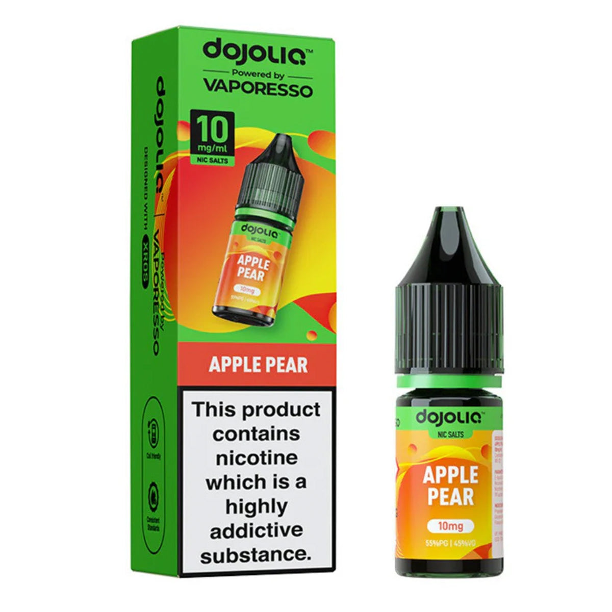 apple pear dojoliq 10ml nic salt vape juice by vaporesso