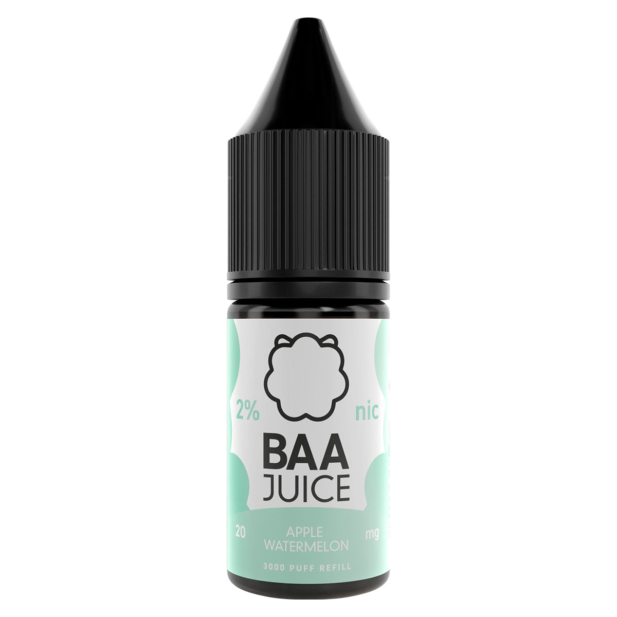 apple watermelon 10ml nic salt vape juice by baa juice - prime vapes uk