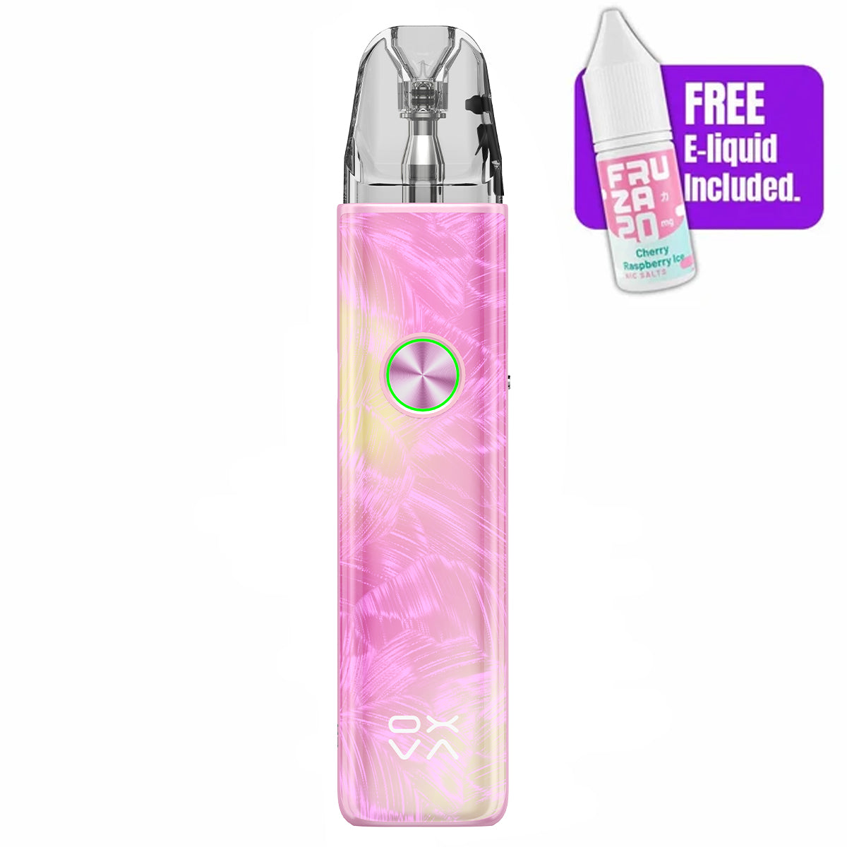 oxva xlim 4 vape pod kit in aurora petal pink