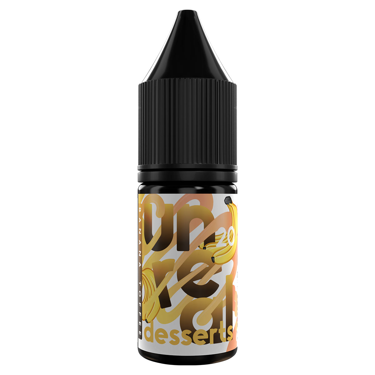 banana toffee 10ml nic salt vape juice by unreal desserts