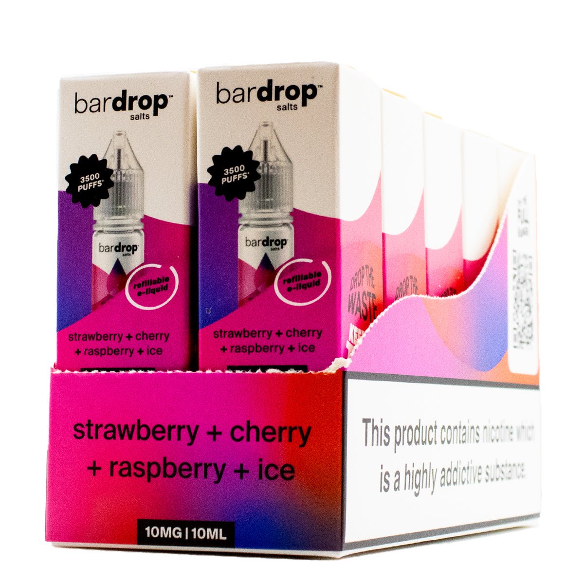 Bar Drop Nic Salt Bulk Buy Box of 10 - Prime Vapes UK