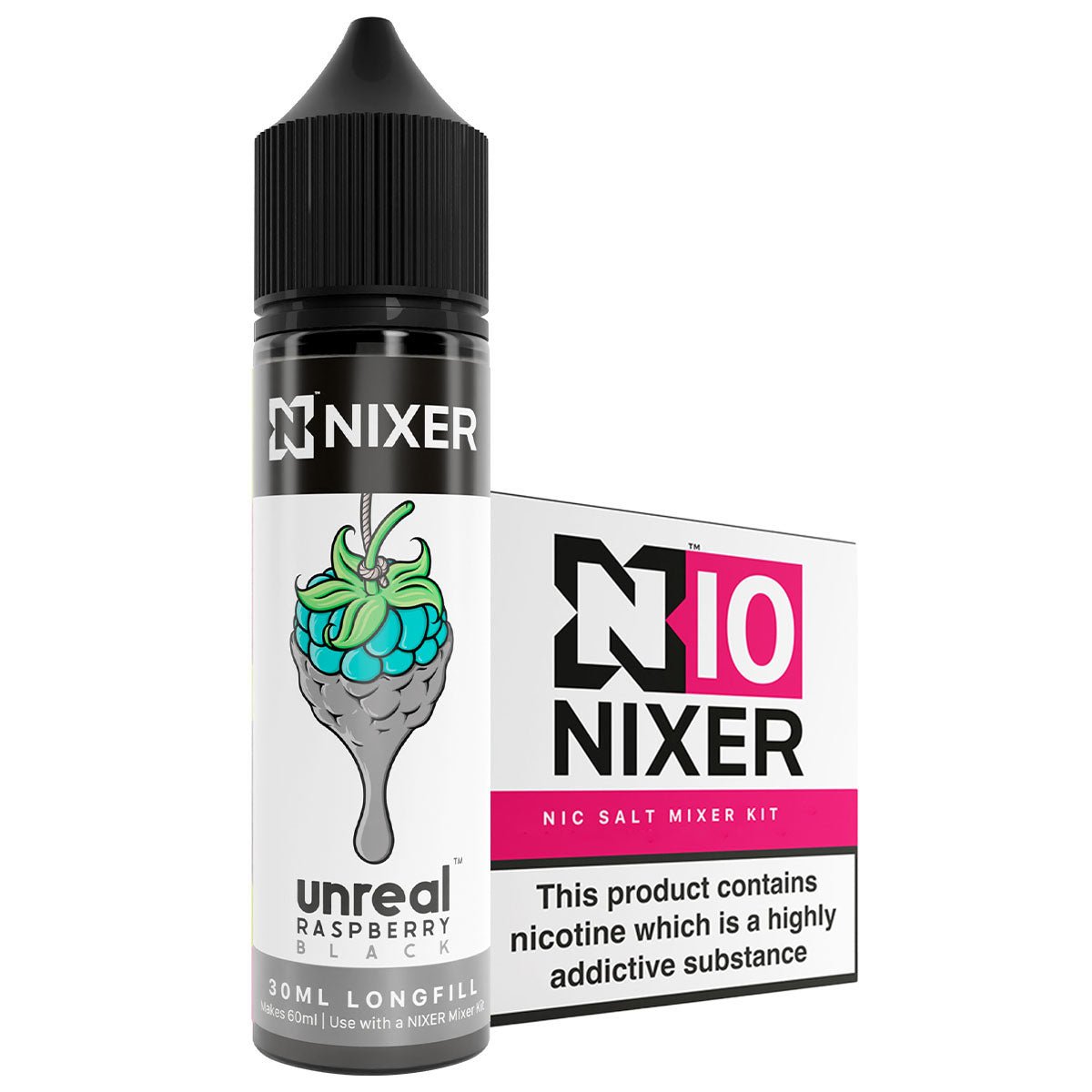 Black 30ml Longfill Concentrate By Nixer x Unreal - Prime Vapes UK