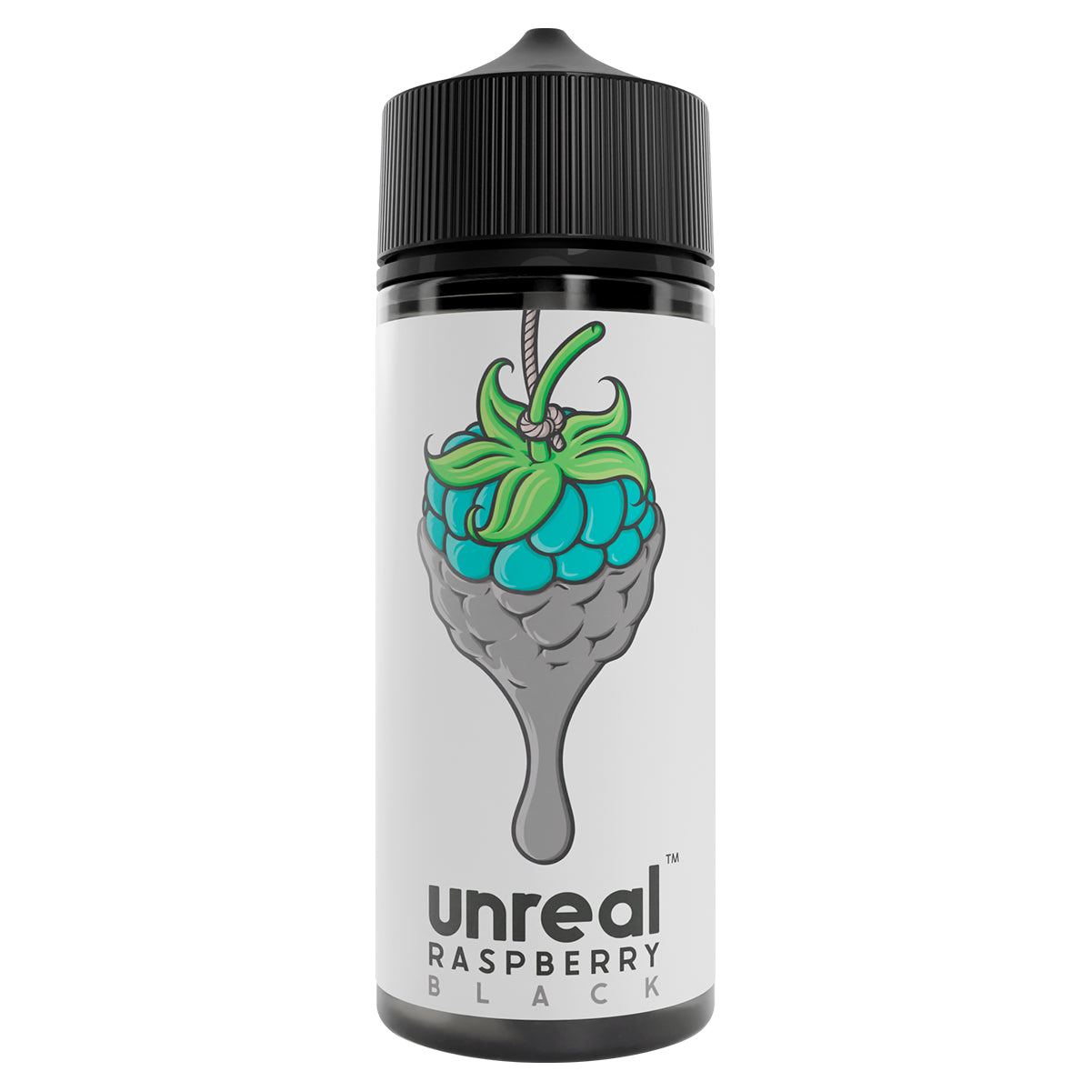 black 100ml shortfill vape juice by unreal raspberry