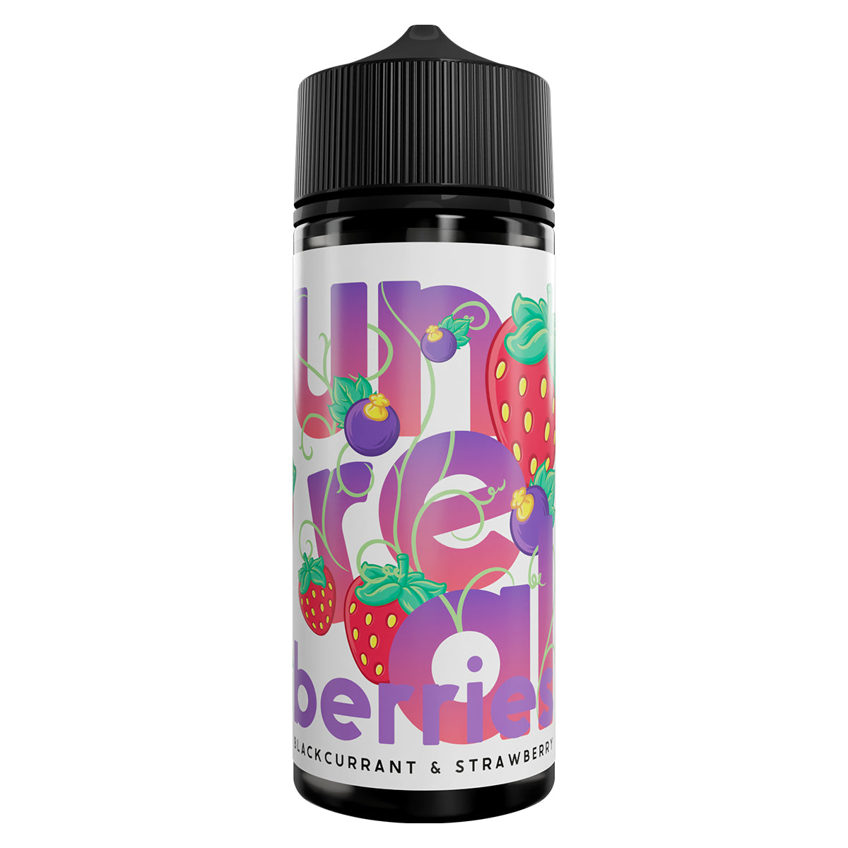 blackcurrant strawberry 100ml vape juice shortfill by unreal berries - prime vapes uk