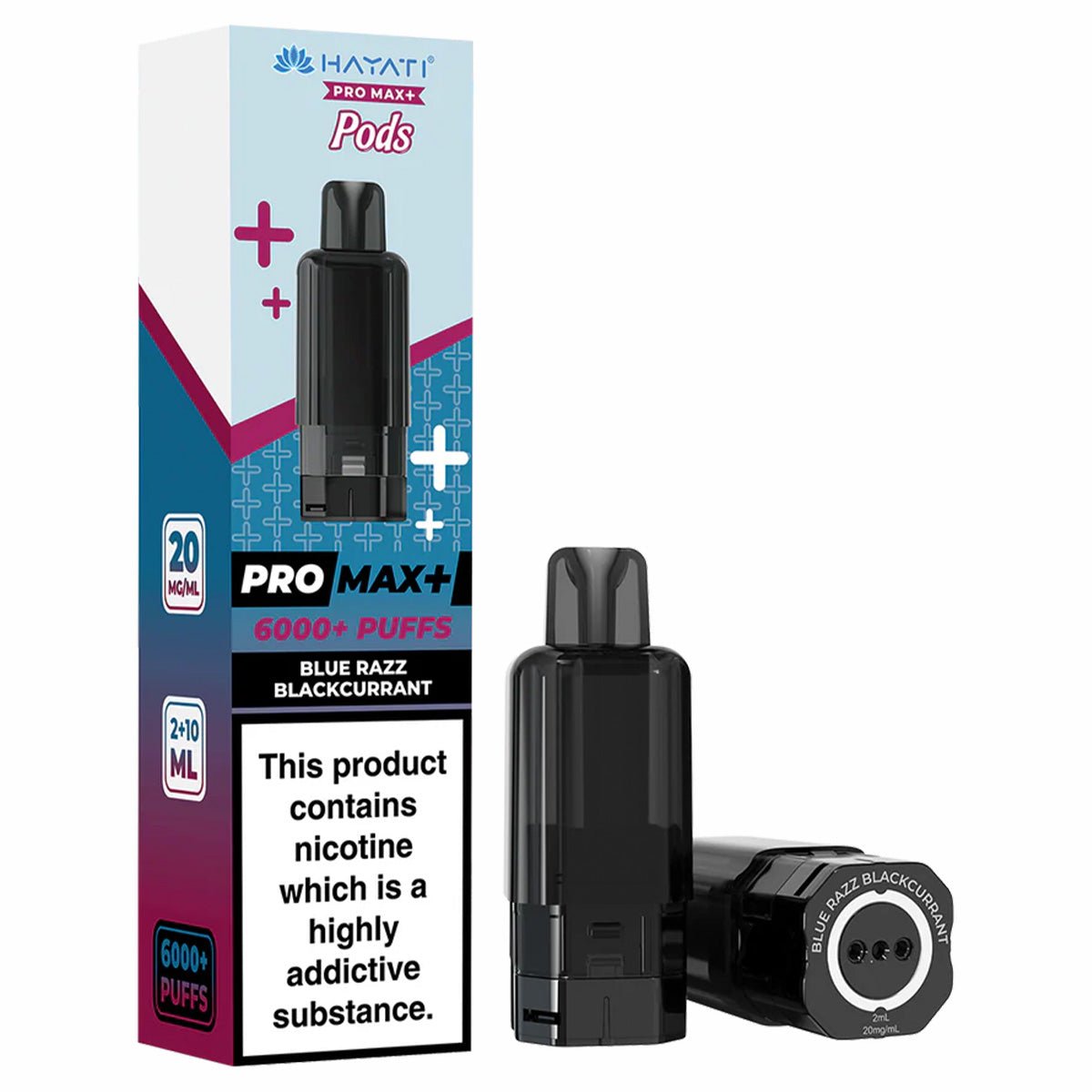 Blue Razz Blackcurrant Pro Max Plus 6k Prefilled Pod by Hayati - Prime Vapes UK
