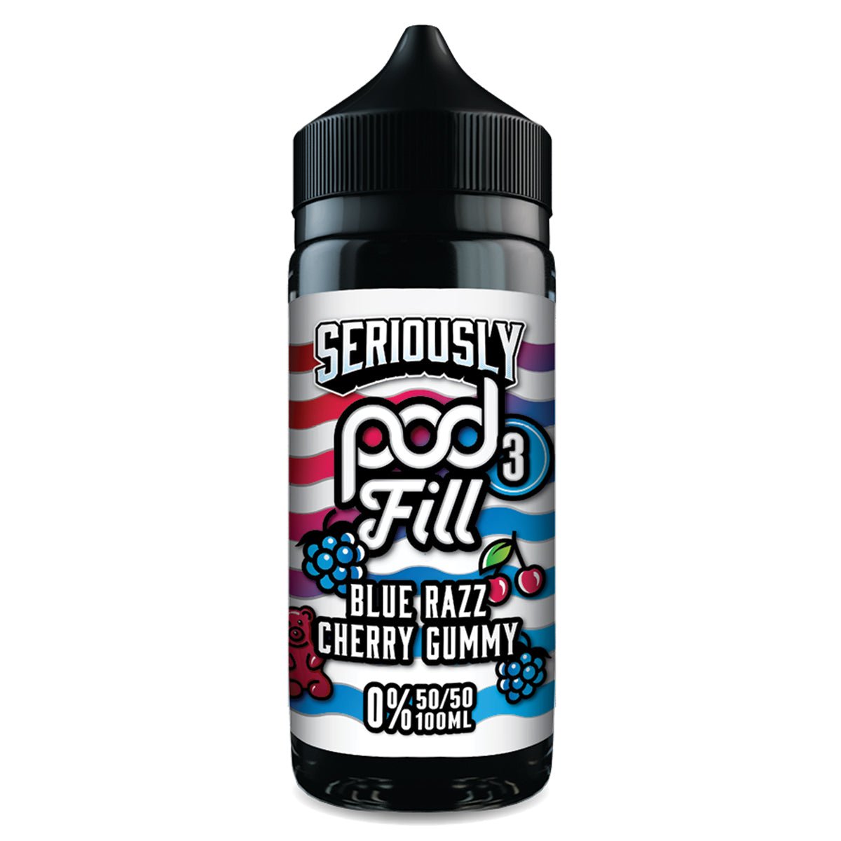 Blue Razz Cherry Gummy 100ml Shortfill By Seriously Pod Fill 3 - Prime Vapes UK