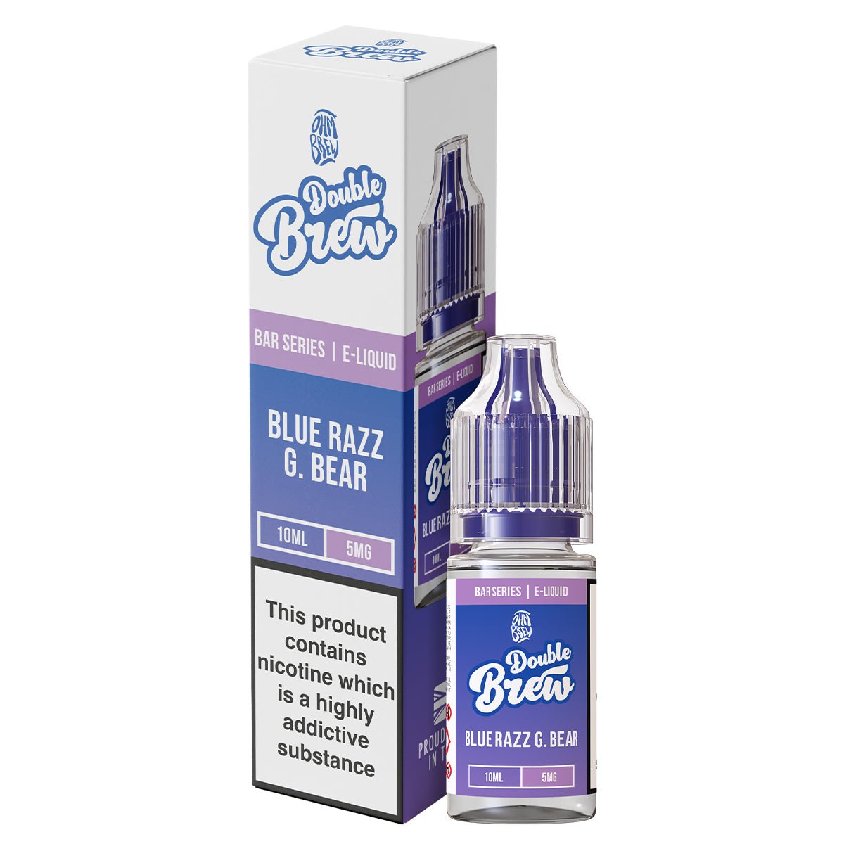 Blue Razz G Bear Double Brew 10ml Nic Salt By Ohm Brew - Prime Vapes UK