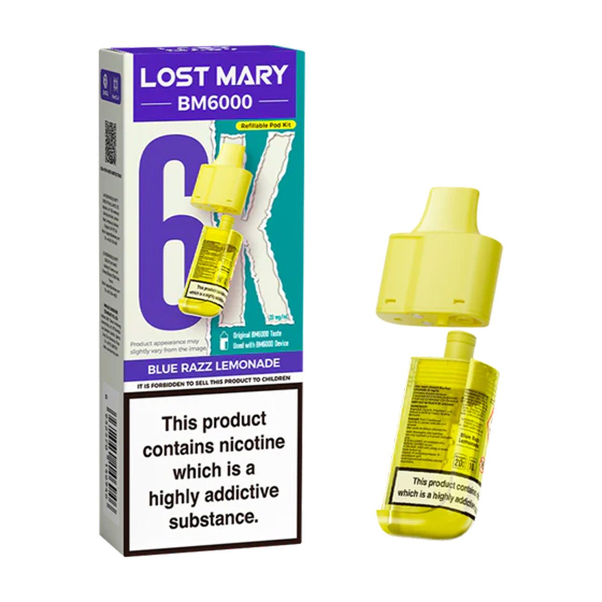 Blue Razz Lemonade BM6000 Prefilled Pod by Lost Mary - Prime Vapes UK