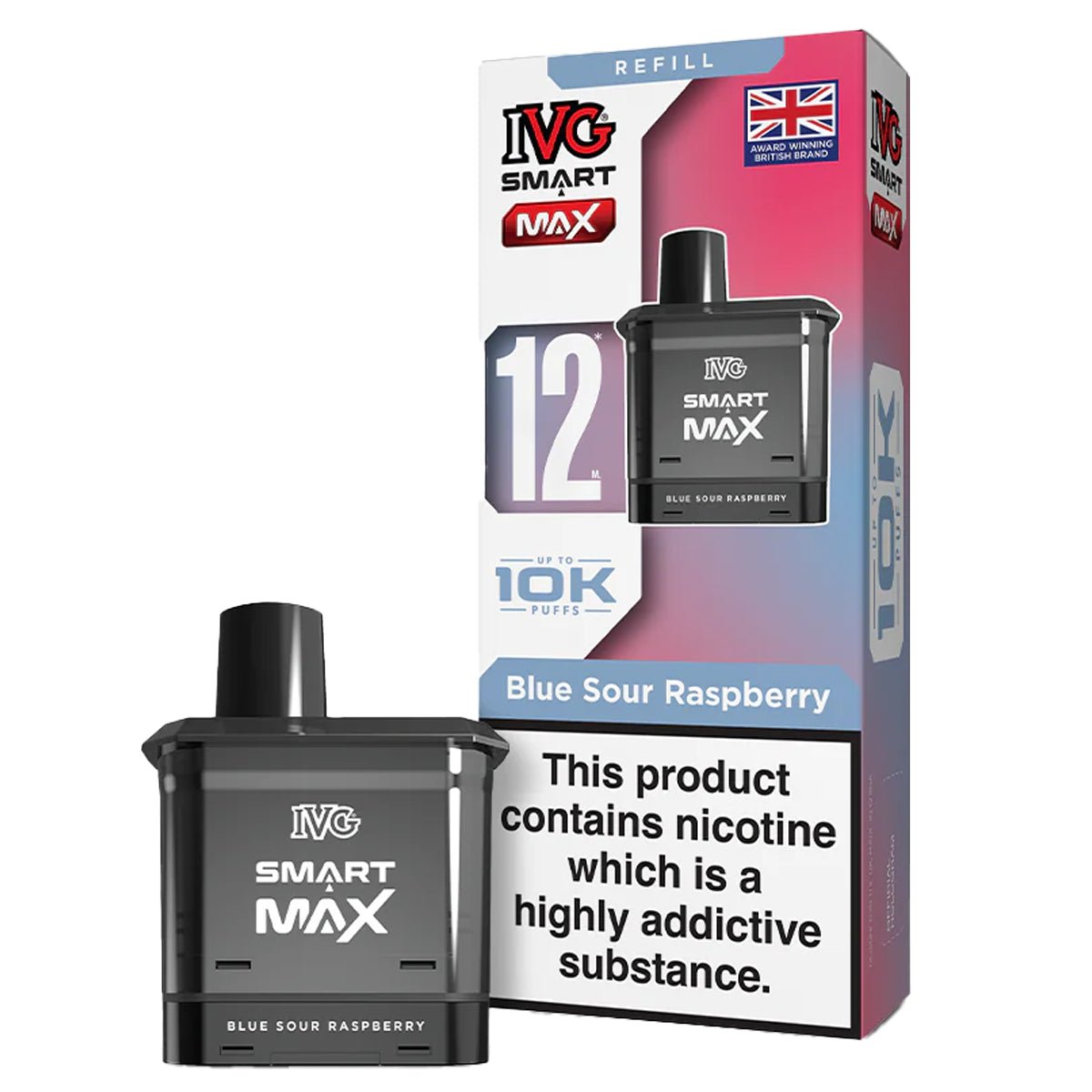 Blue Sour Raspberry Pre - filled Pod by IVG Smart Max - Prime Vapes UK