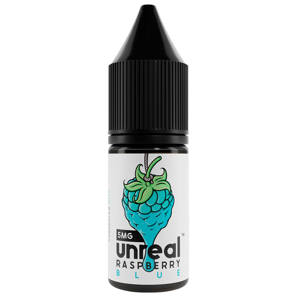 blue 10ml nic salt vape juice by unreal raspberry