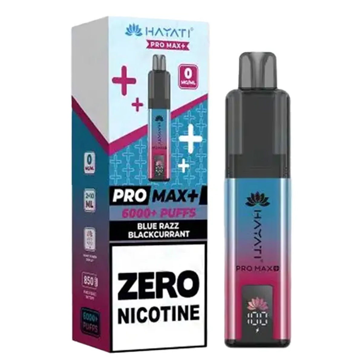 blue razz blackcurrant hayati 6k plus 0mg zero nicotine vapes - Prime Vapes UK Vape shop