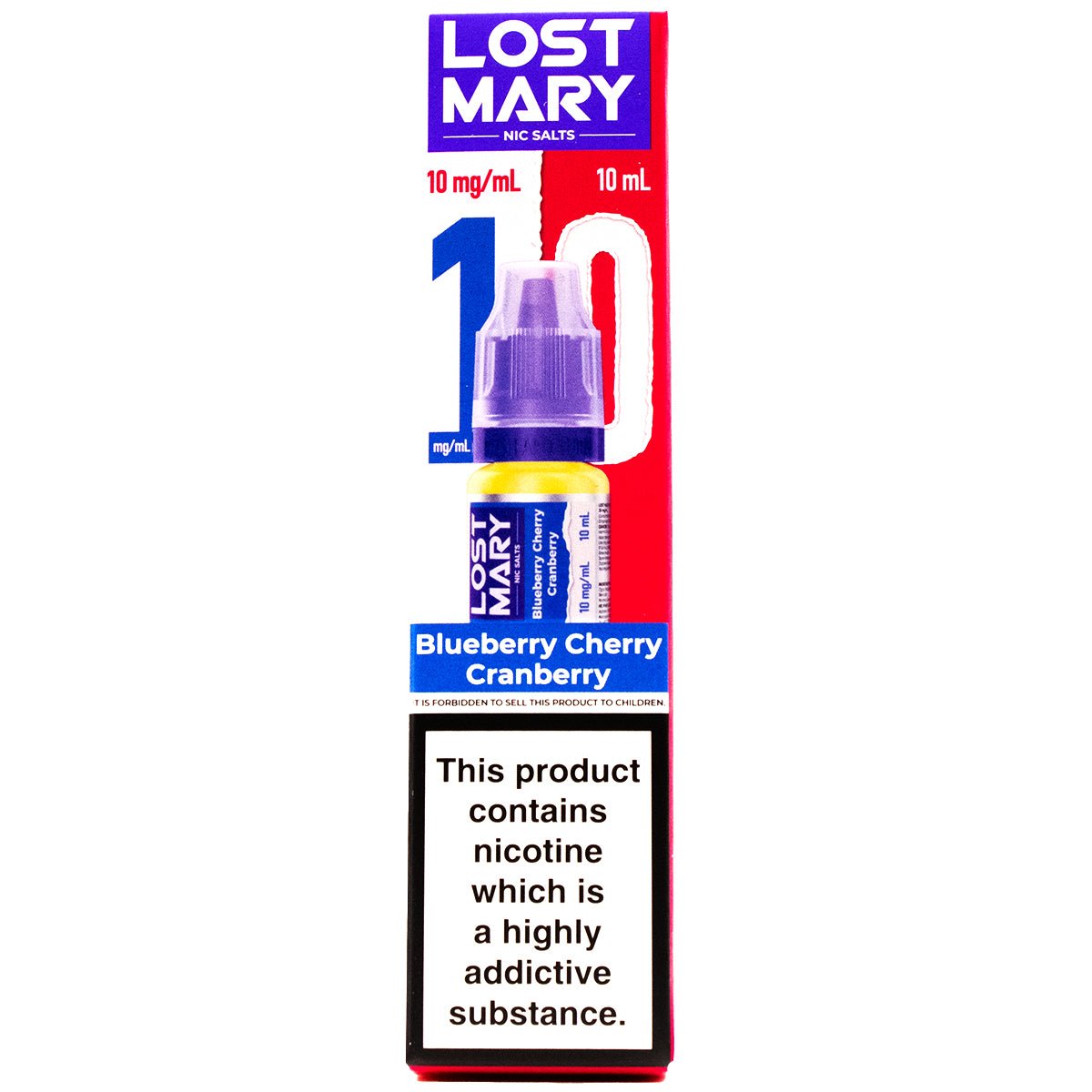 Blueberry Cranberry Cherry 10ml Nic Salt E - liquid By Lost Mary Nic Salts - Prime Vapes UK