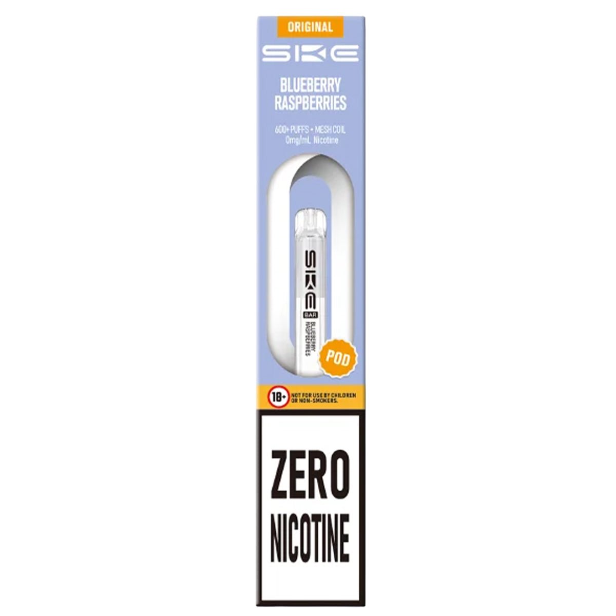 Blueberry Raspberries Zero Nicotine Pre - Filled Pod by SKE 600 - Prime Vapes UK
