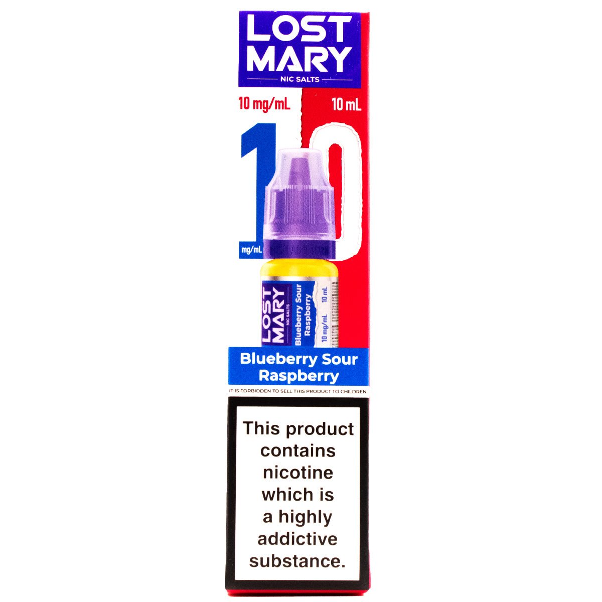 Blueberry Sour Raspberry 10ml Nic Salt E - liquid By Lost Mary Nic Salts - Prime Vapes UK