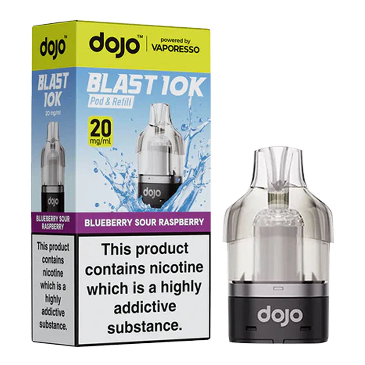 Blueberry Sour Raspberry Dojo Blast 10K Pre - filled Pod by Vaporesso - Prime Vapes UK
