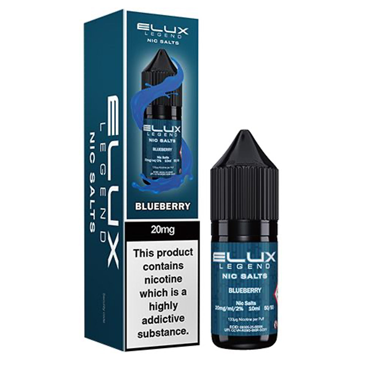 Blueberry 10ml Nic Salt E-liquid By Elux Legend