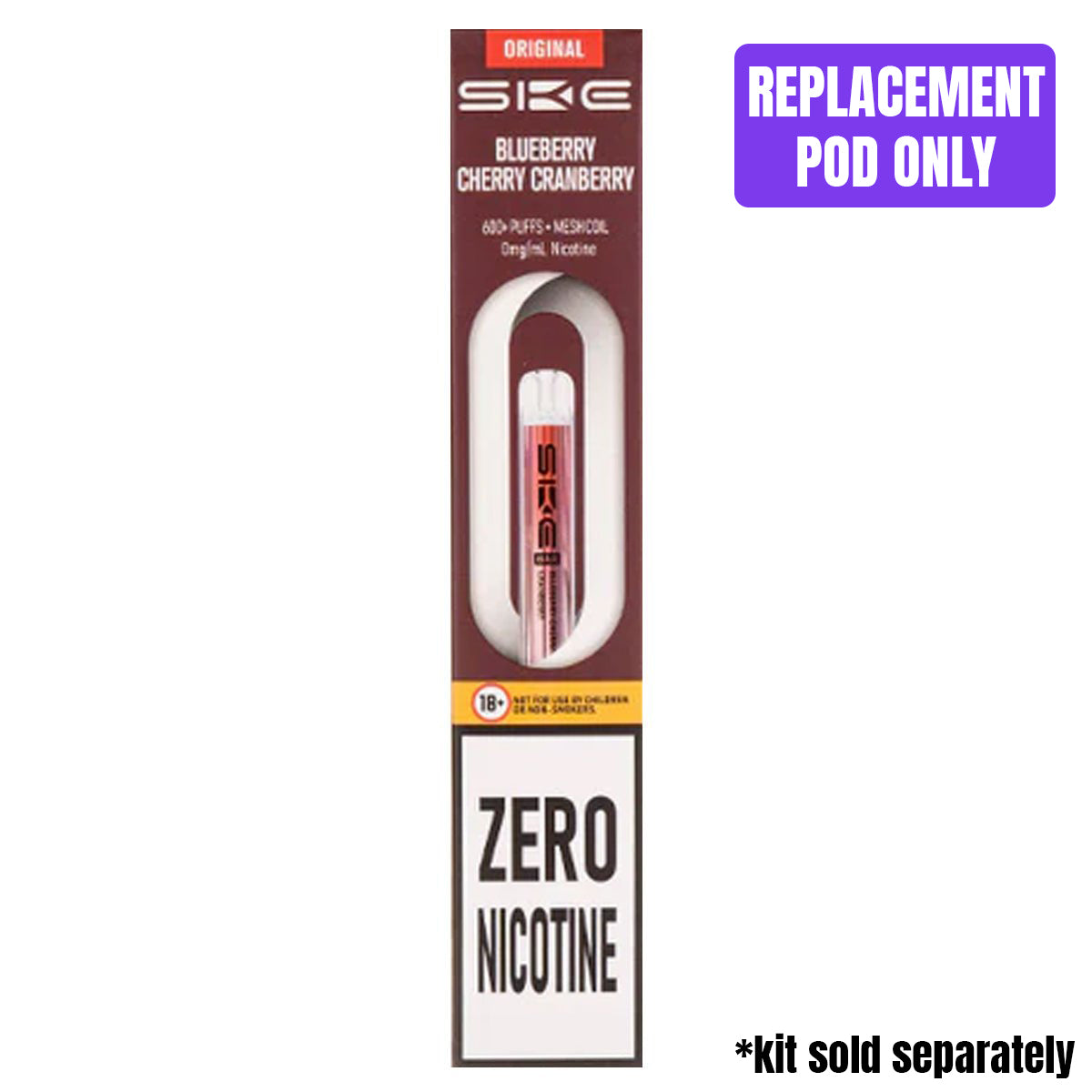 Blueberry Cherry Cranberry Zero Nicotine Pre - Filled Pod by SKE 600 - Prime Vapes UK