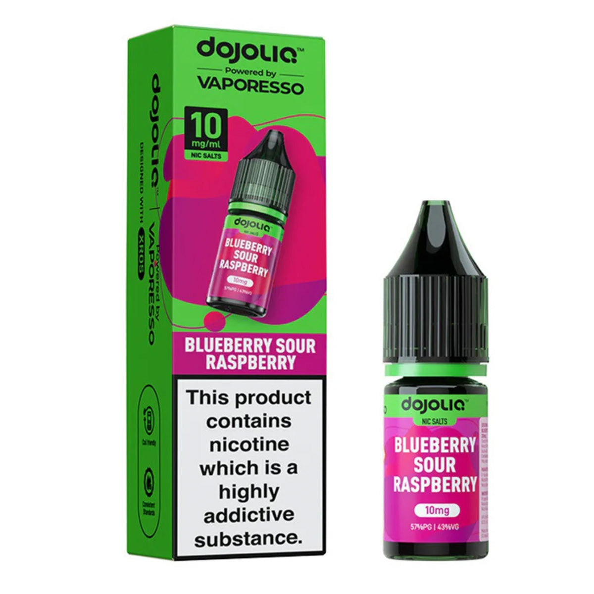 blueberry sour raspberry dojoliq 10ml nic salt vape juice by vaporesso