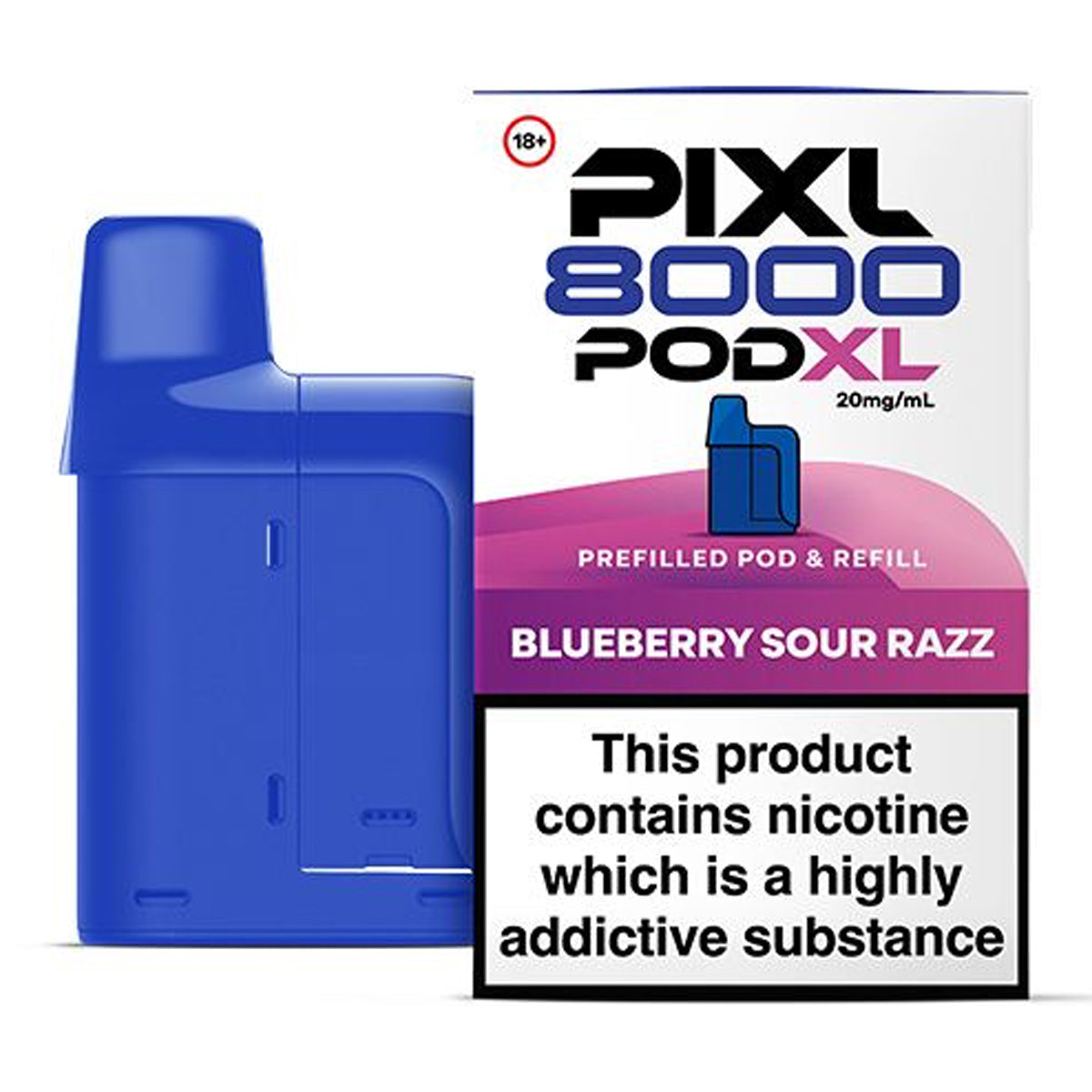Blueberry Sour Razz Prefilled Pod by PIXL 8000
