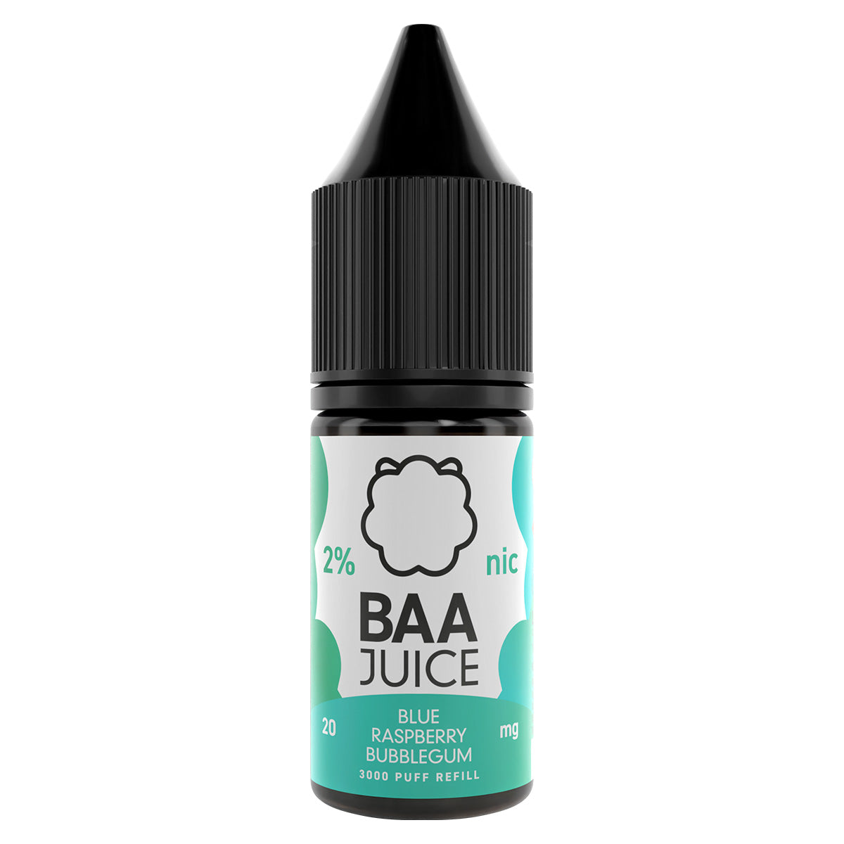 blue raspberry bubblegum 10ml nic salt vape juice by baa juice - prime vapes uk