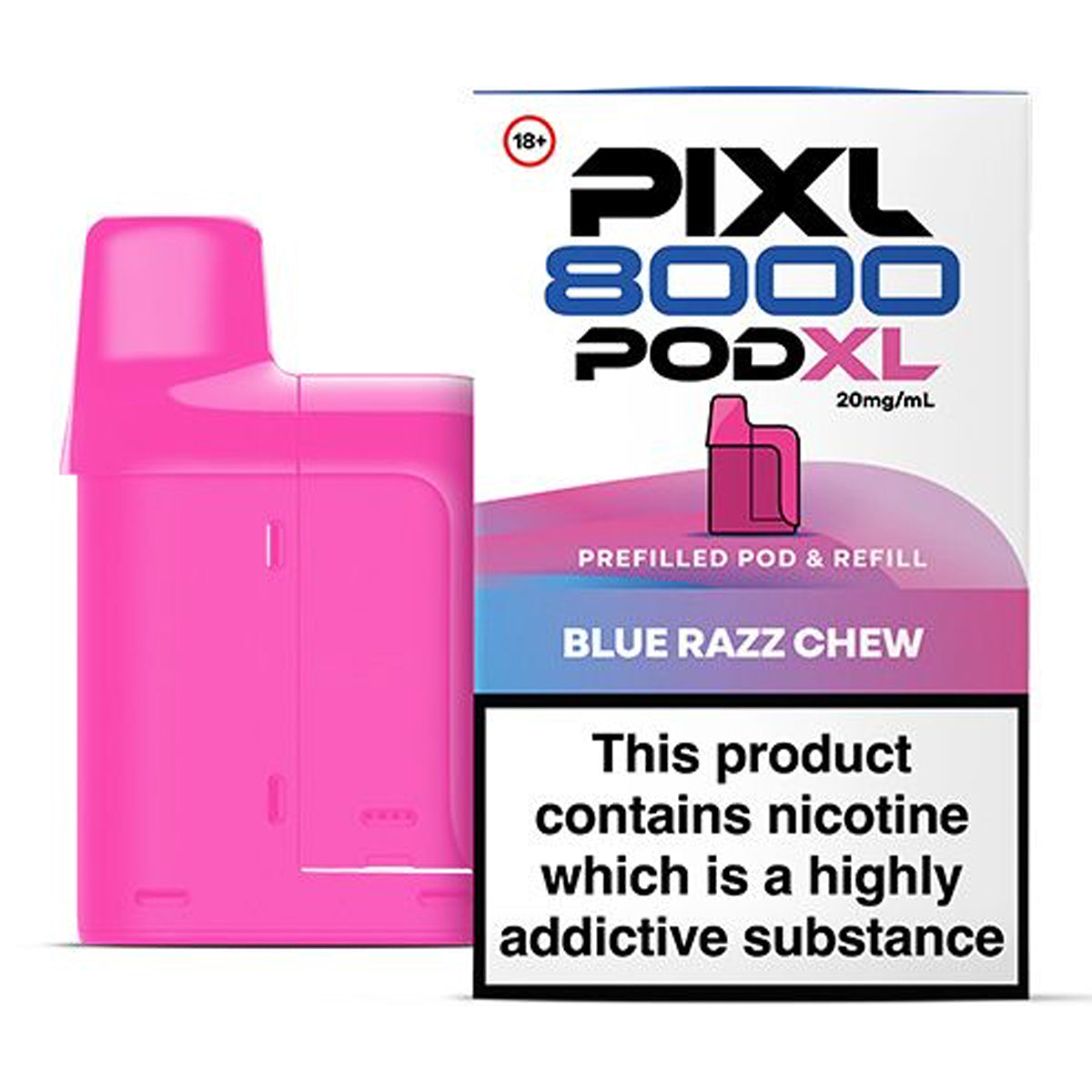 Blue Razz Chew Prefilled Pod by PIXL 8000