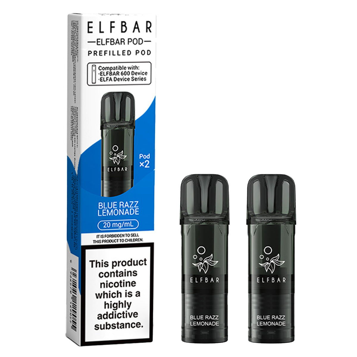 Blue Razz Lemonade Prefilled Pod by Elf Bar 600