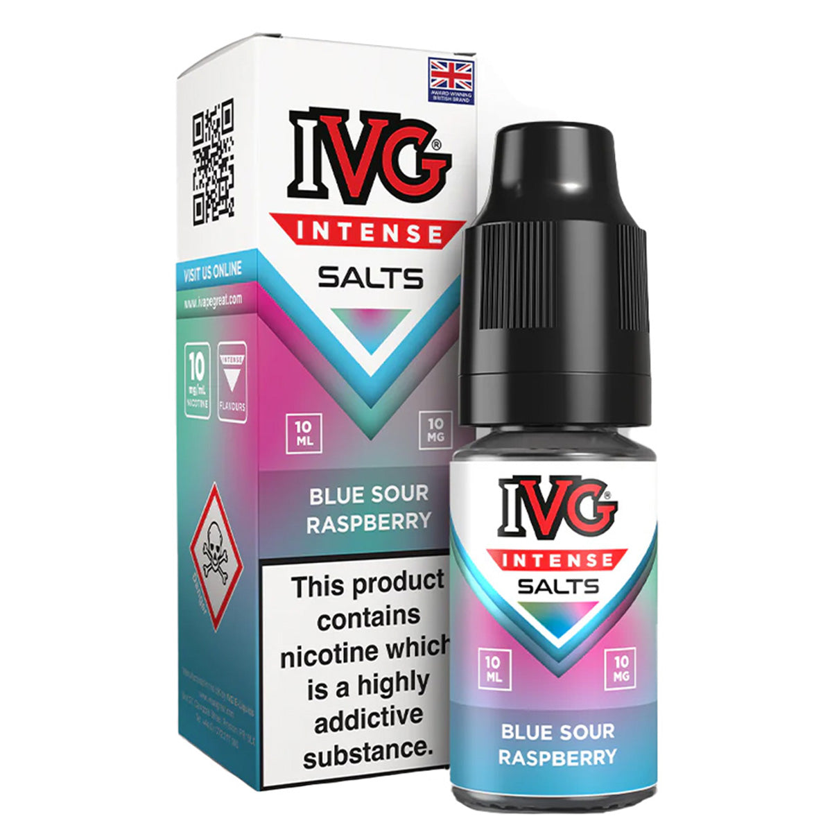 Blue Sour Raspberry 10ml Nic Salt By IVG Intense