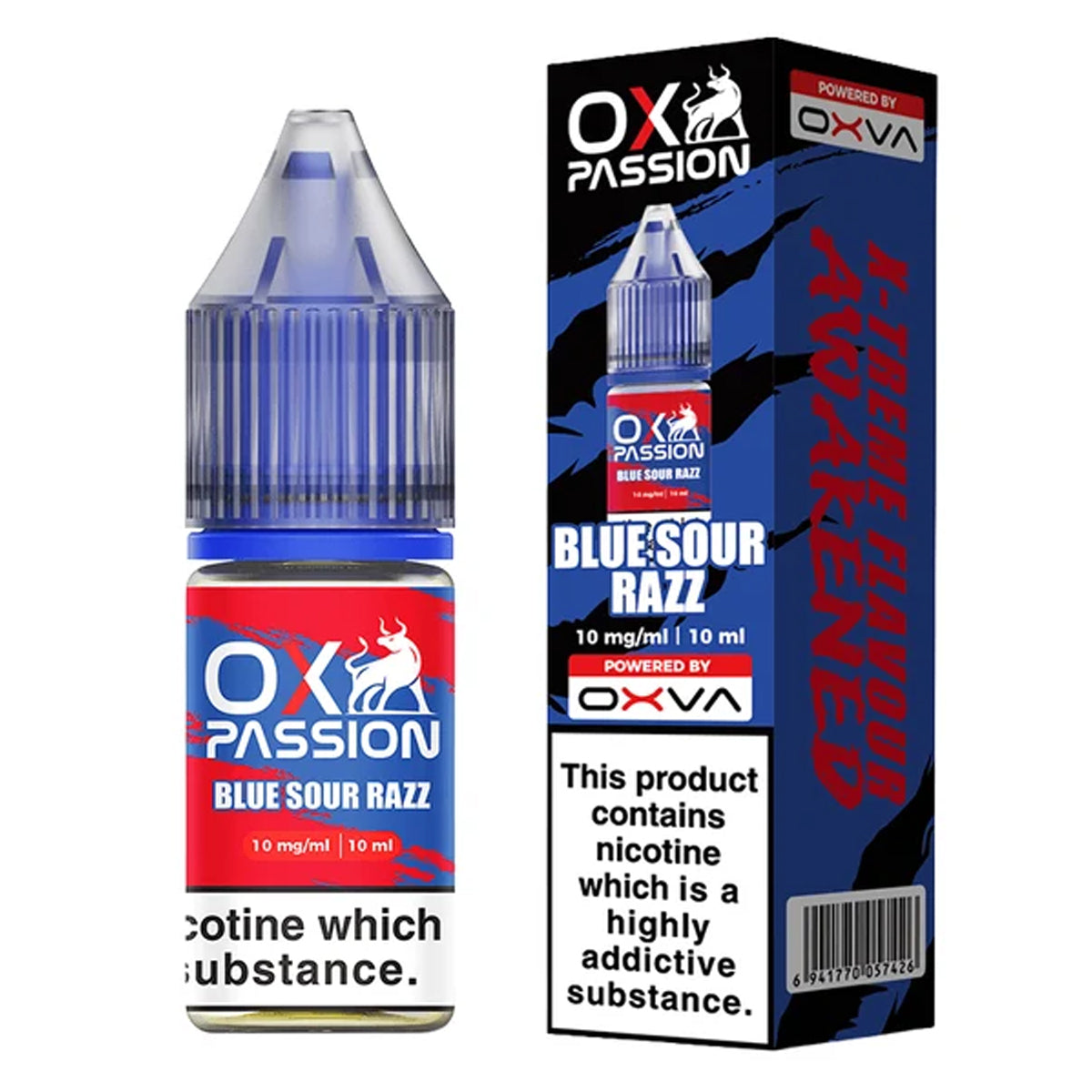 Blue Sour Razz 10ml Nic Salt by OX Passion