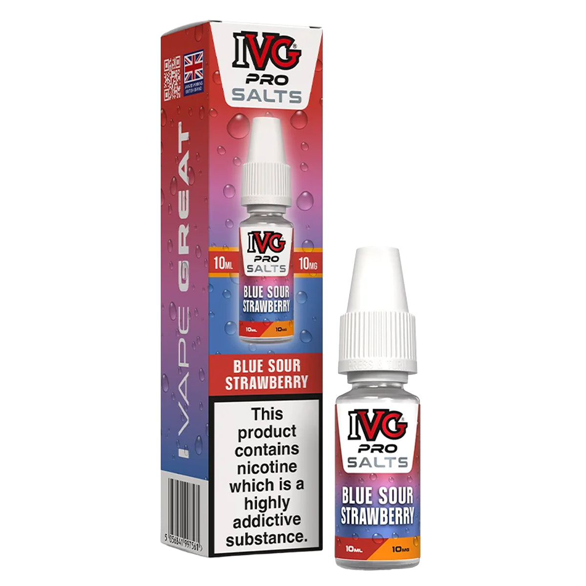 Blue Sour Strawberry 10ml Nic Salt by IVG Pro Salts