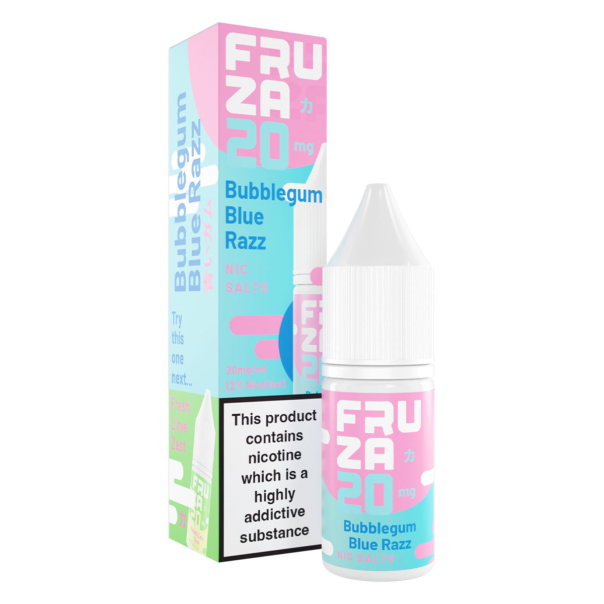 bubblegum blue razz 10ml vape juice by fruza