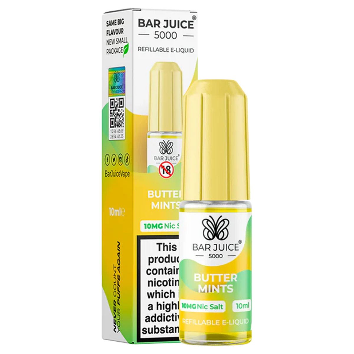 Butter Mints 10ml Nic Salt E-liquid By Bar Juice 5000 - Prime Vapes UK