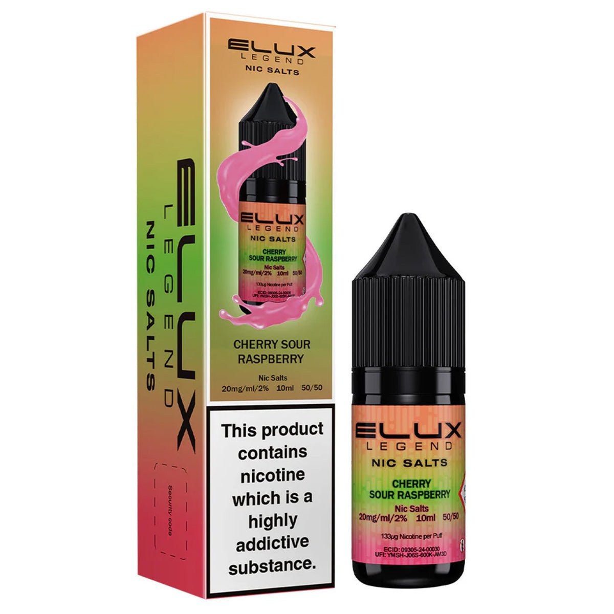 Cherry Sour Raspberry 10ml Nic Salt E - liquid By Elux Legend - Prime Vapes UK