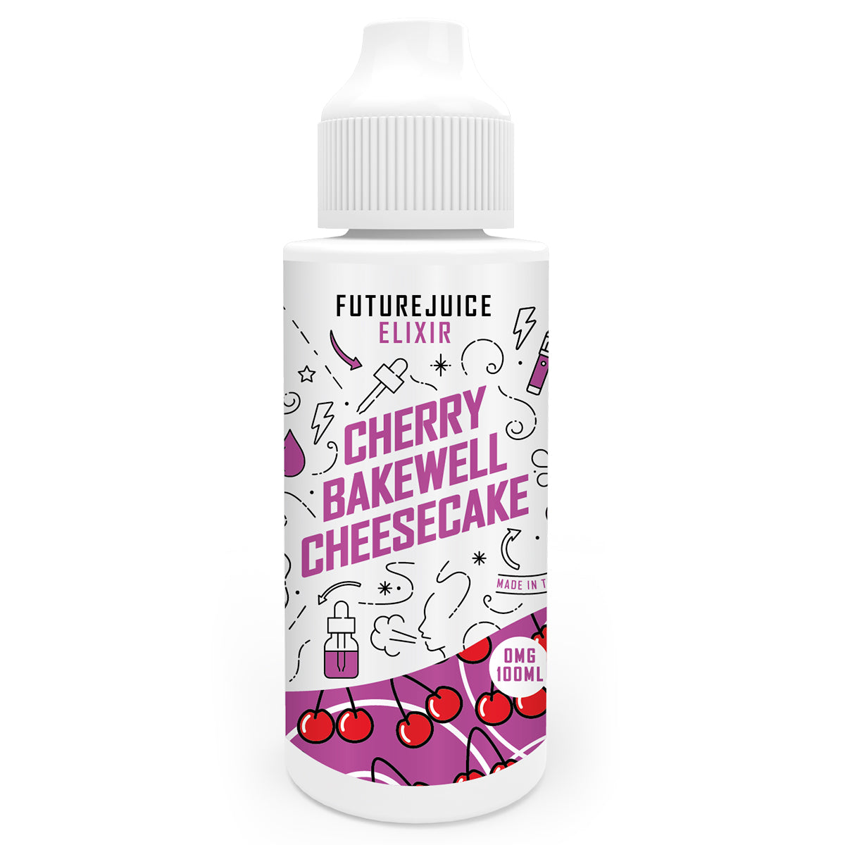 cherry bakewell cheesecake future juice 100ml shortfill e-liquid