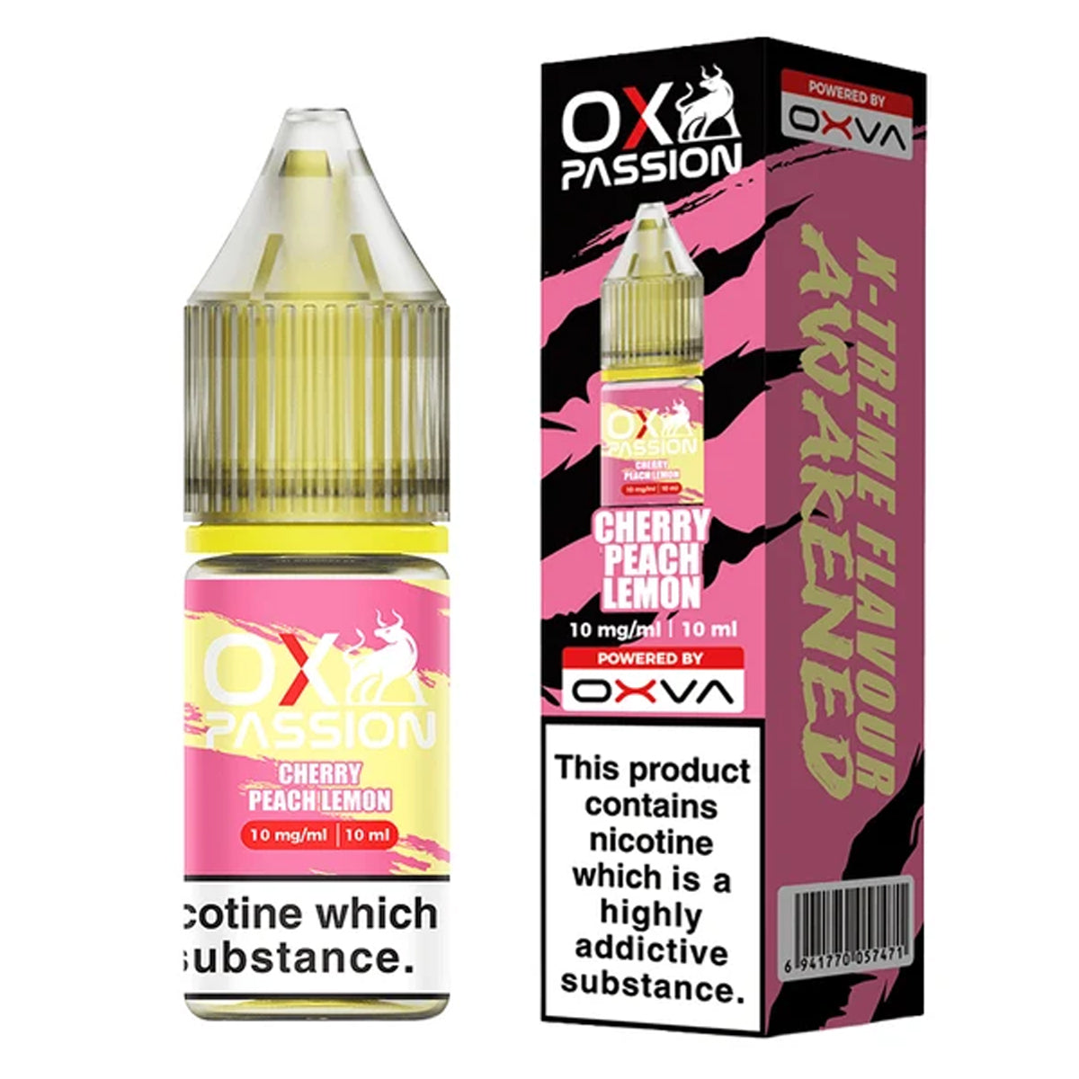 Cherry Peach Lemon 10ml Nic Salt by OX Passion