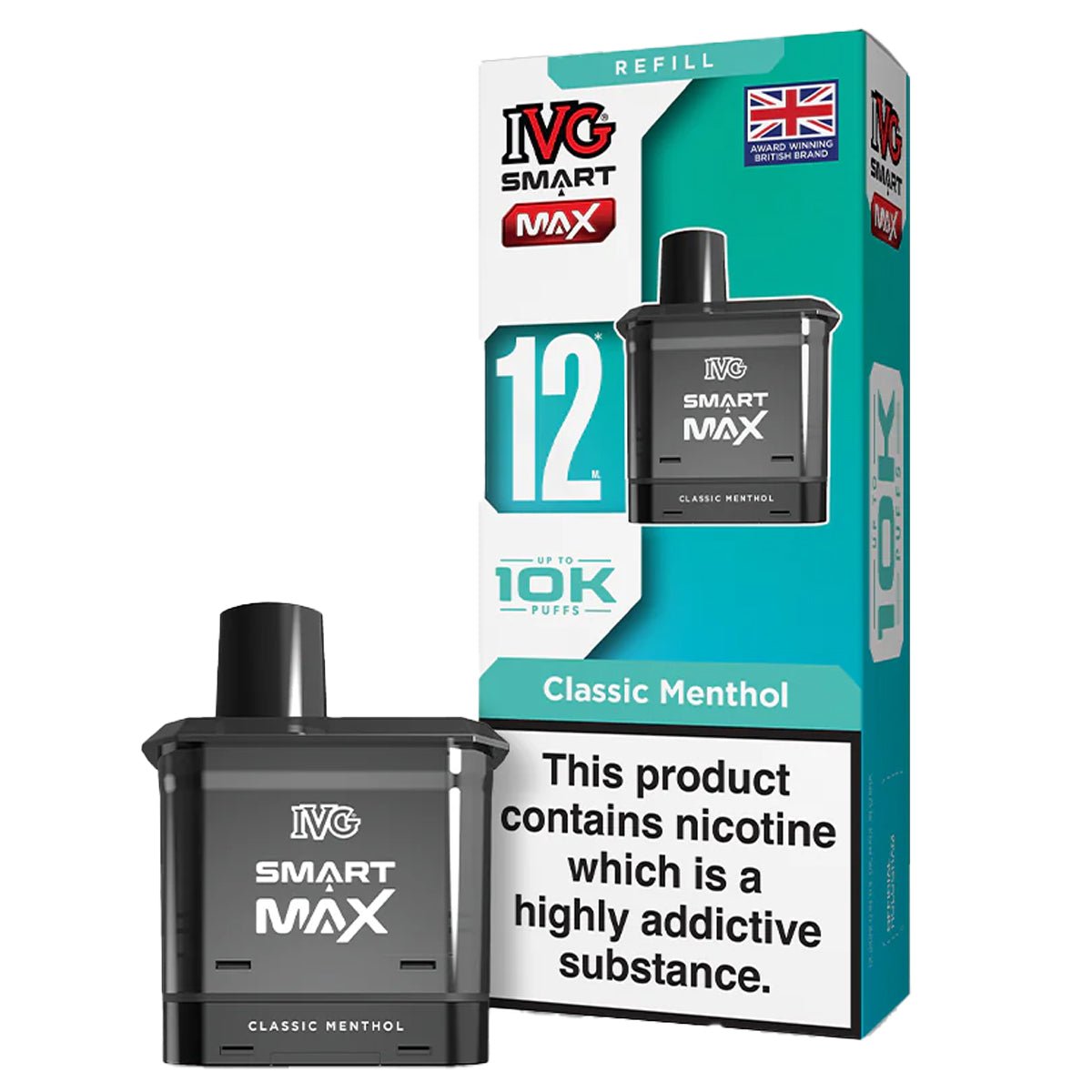 Classic Menthol Pre - filled Pod by IVG Smart Max - Prime Vapes UK