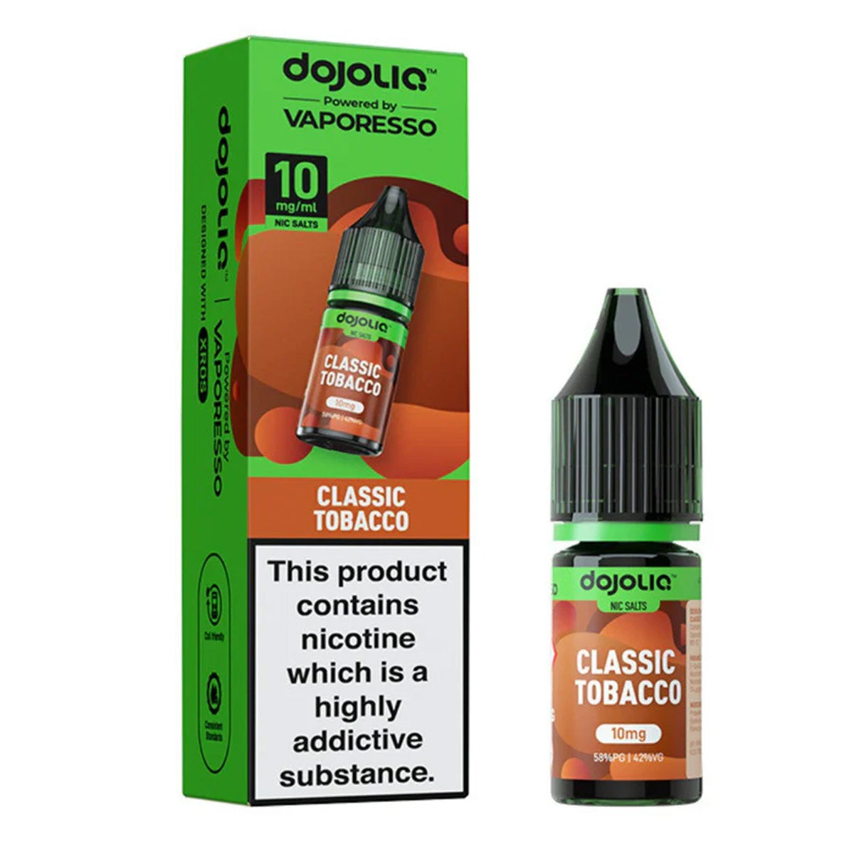 classic tobacco dojoliq 10ml nic salt vape juice by vaporesso