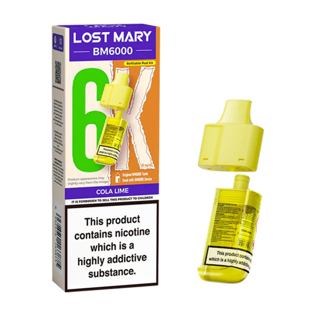 Cola Lime BM6000 Prefilled Pod by Lost Mary - Prime Vapes UK