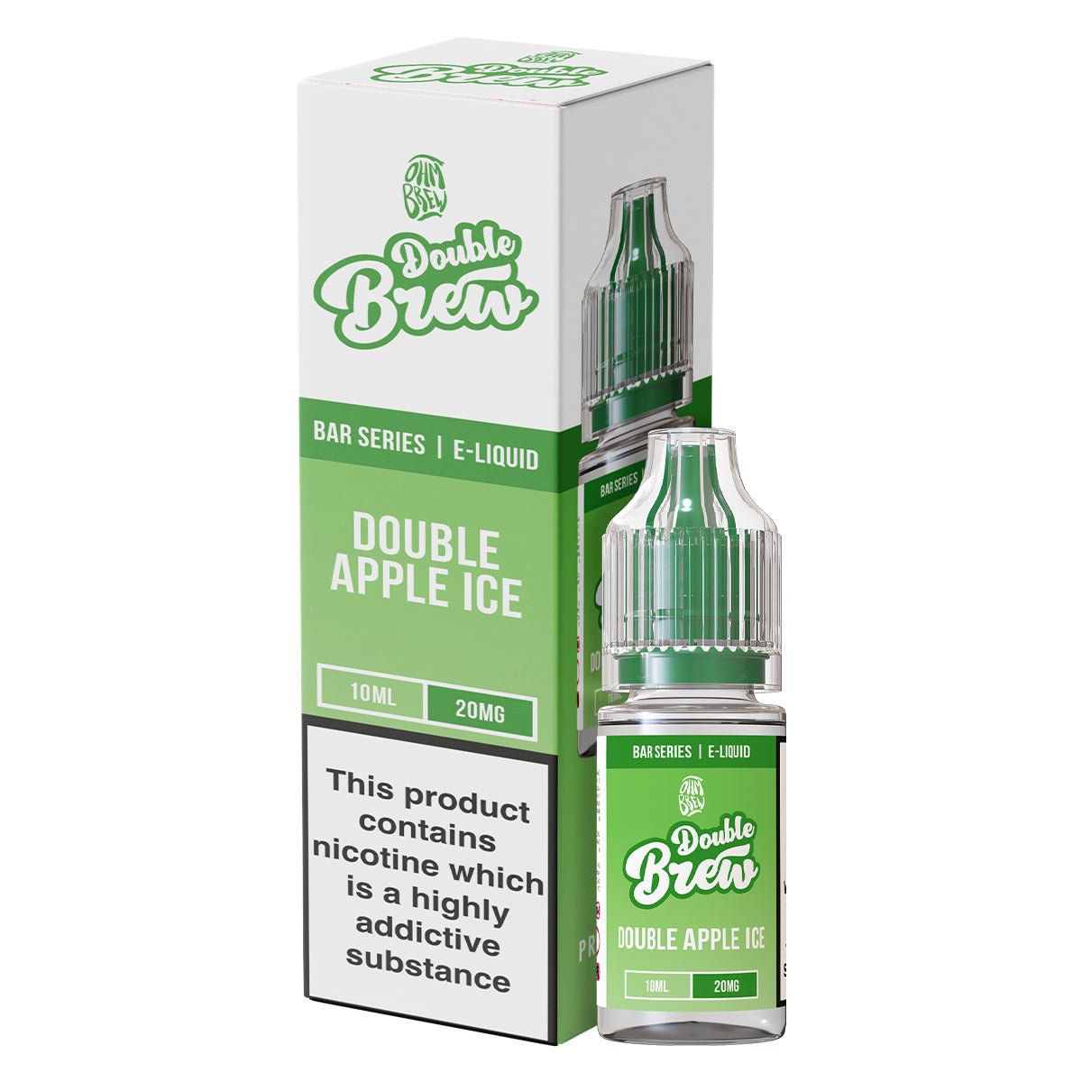 Double Apple Ice Double Brew 10ml Nic Salt By Ohm Brew - Prime Vapes UK