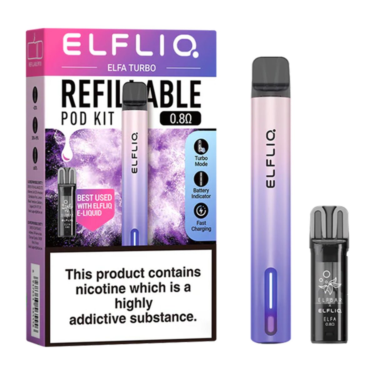 Elfa Turbo Refillable Pod Kit by Elf Bar - Prime Vapes UK