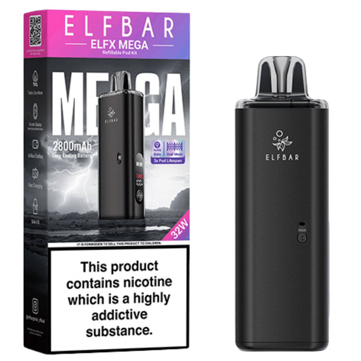 Elfx Mega Pod Vape Kit By Elf Bar - Prime Vapes UK
