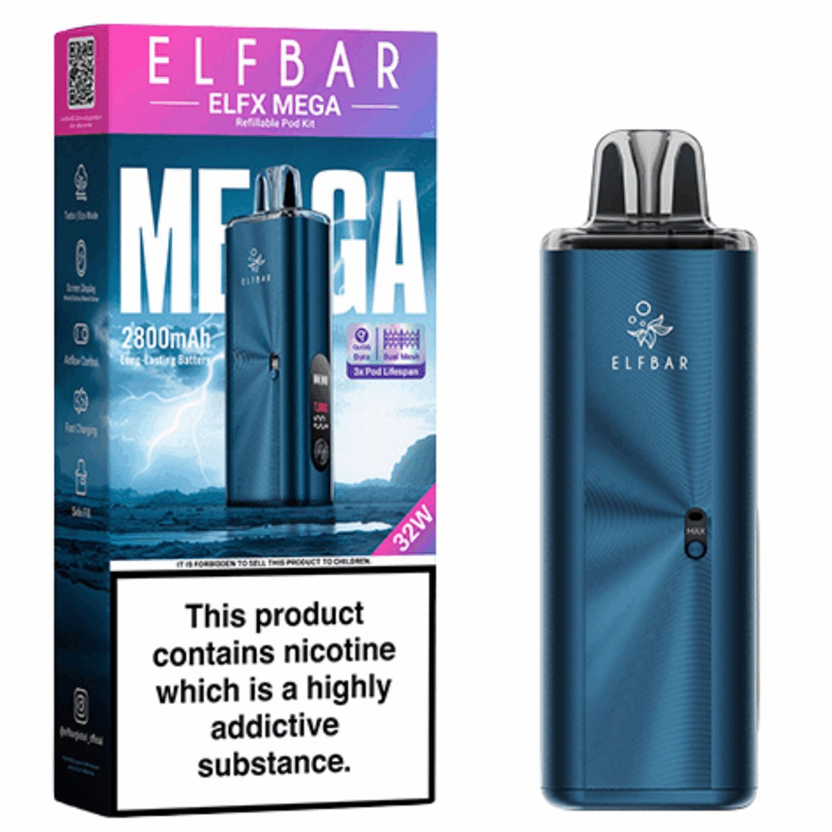 Elfx Mega Pod Vape Kit By Elf Bar - Prime Vapes UK
