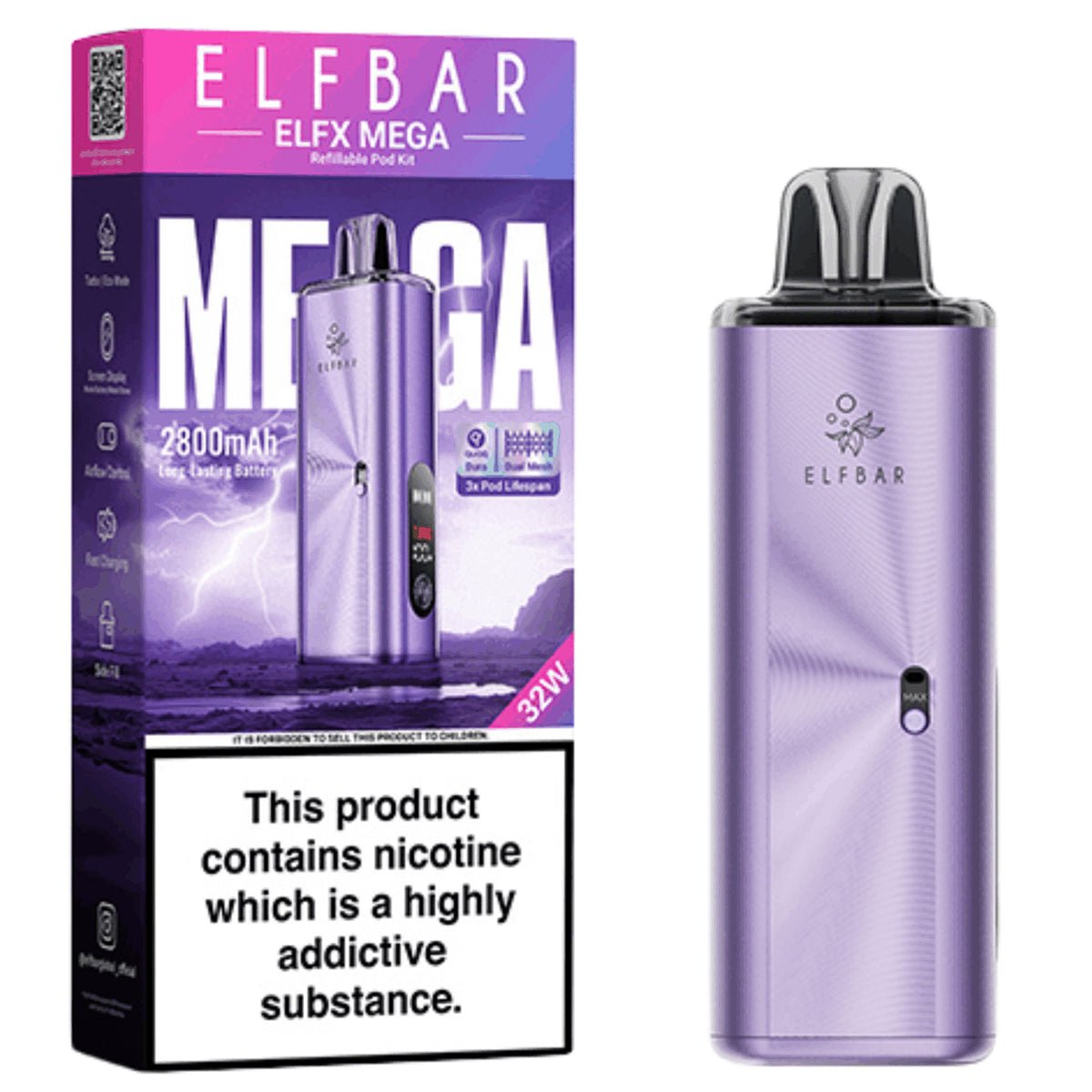 Elfx Mega Pod Vape Kit By Elf Bar - Prime Vapes UK
