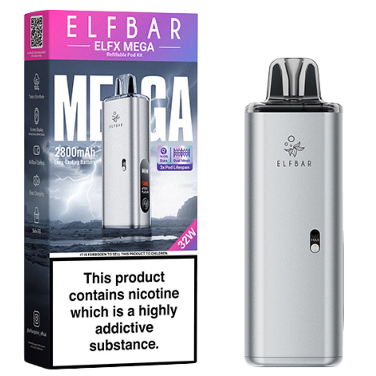 Elfx Mega Pod Vape Kit By Elf Bar - Prime Vapes UK