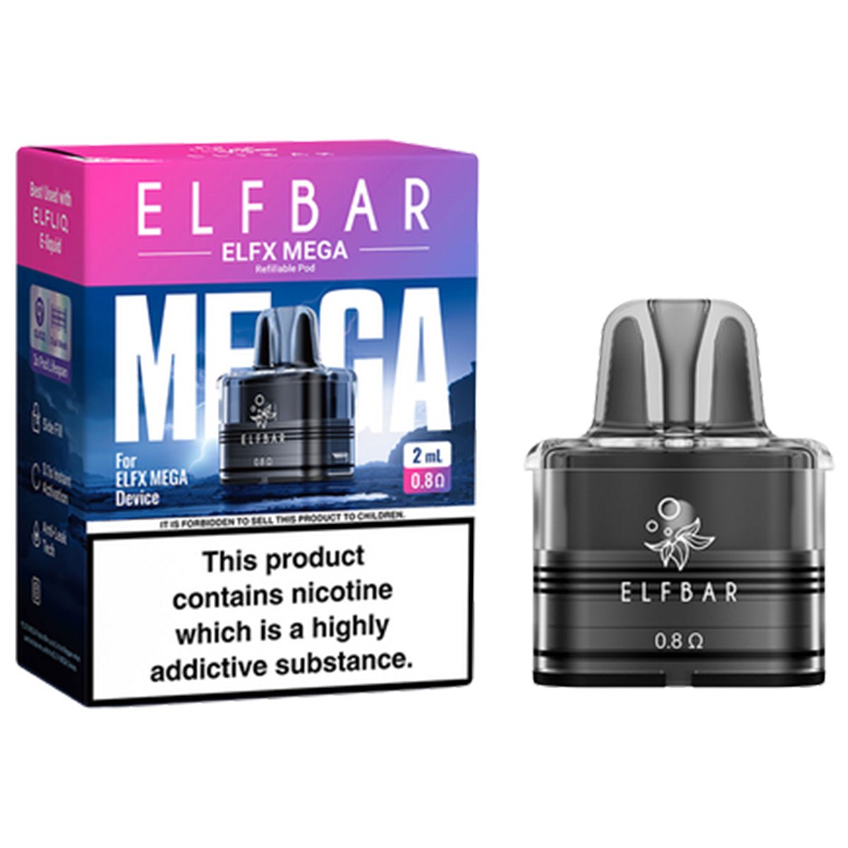 Elfx Mega XL Side Fill Replacement Pod By Elf Bar - Prime Vapes UK