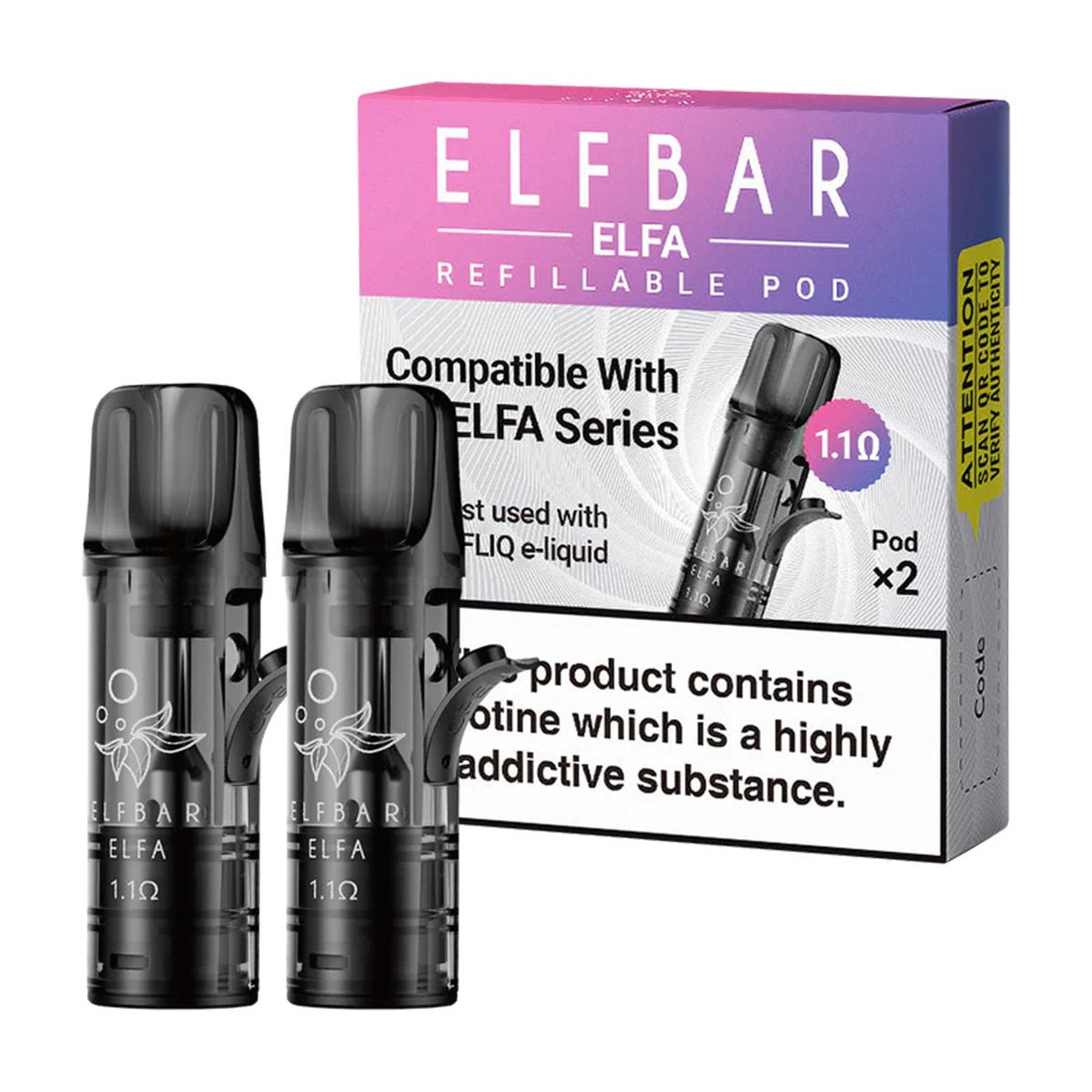 Empty Refillable Elfa Pro Pods by Elf Bar - Prime Vapes UK